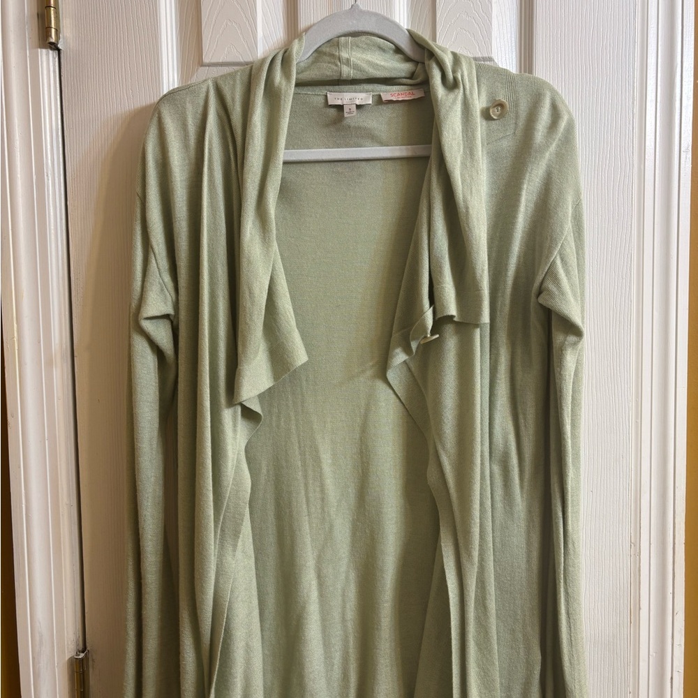The Limited Scandal Collection Sage Green Drape Neck Sweater